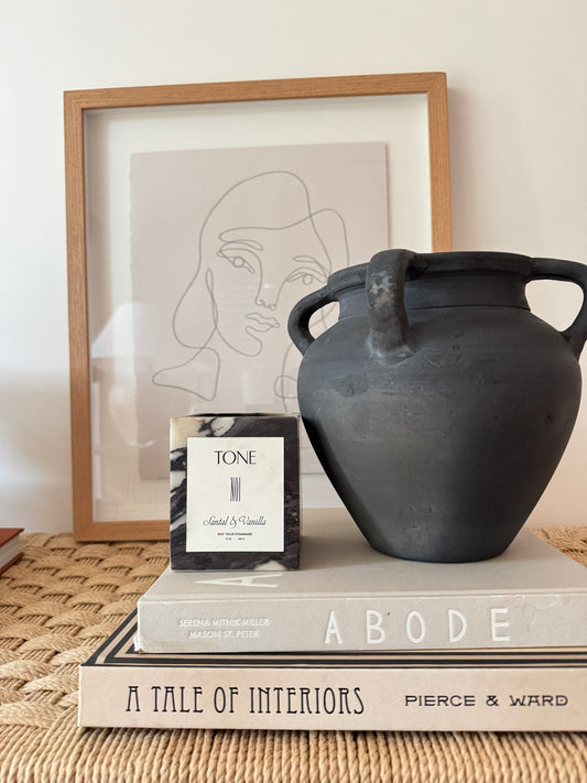 Terracotta Black Vase