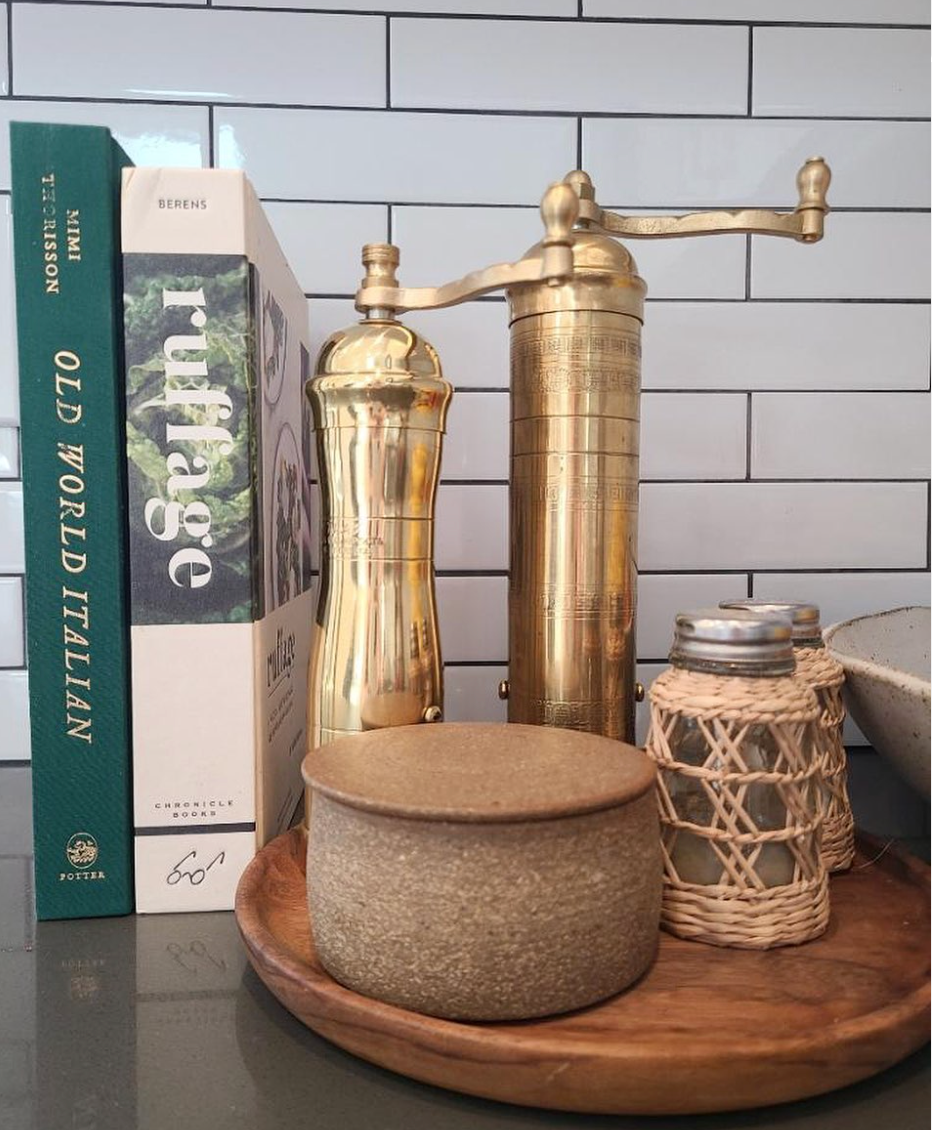9" Atlas Greek Brass Salt Mill