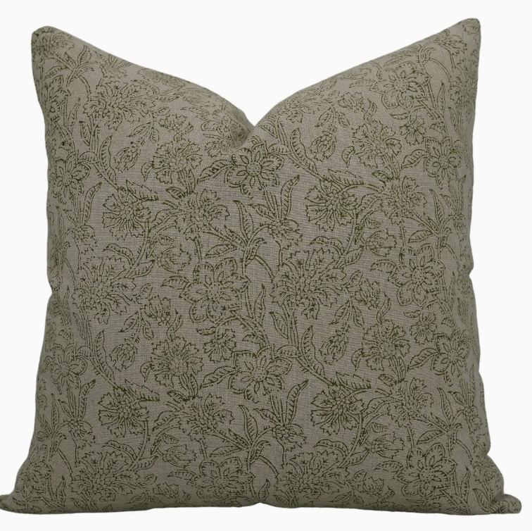 Blockprint Linen Lewis Pillow