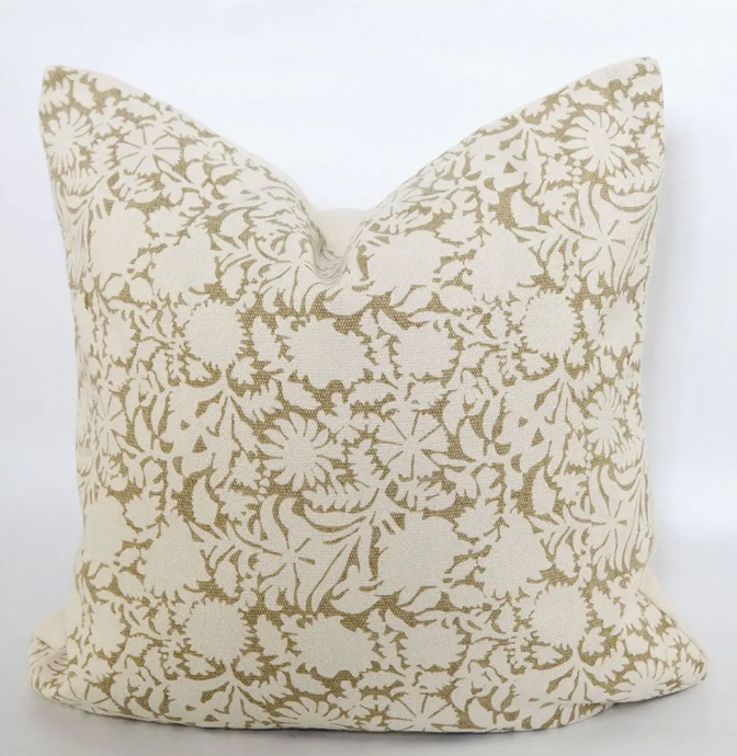 Olivia Floral Cotton Pillow
