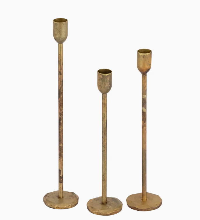 Old Brass Candlestick Holder