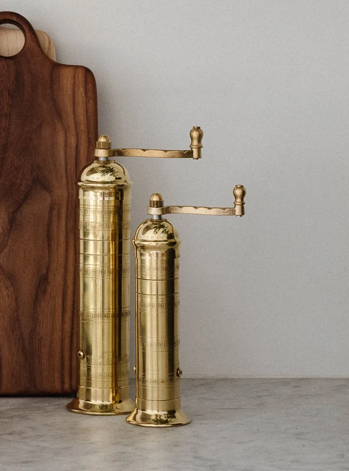 9'' Atlas Greek Brass Pepper Mill