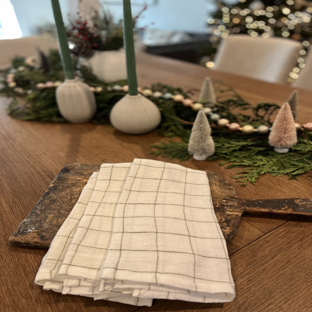 Window Pane Linen Napkin