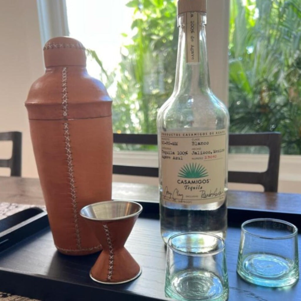 Leather cocktail set