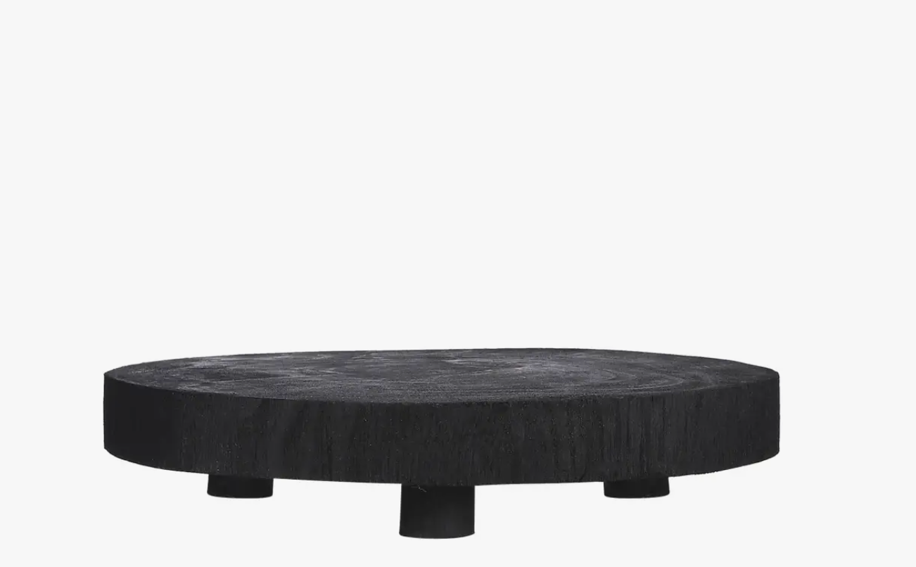 Bink Paulownia Black Wood Pedestal - Medium