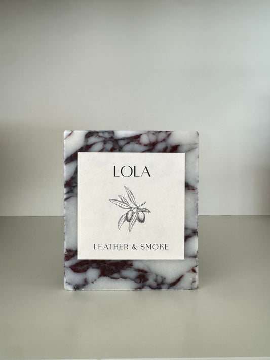 Shop LOLA Leather & Smoke Candle