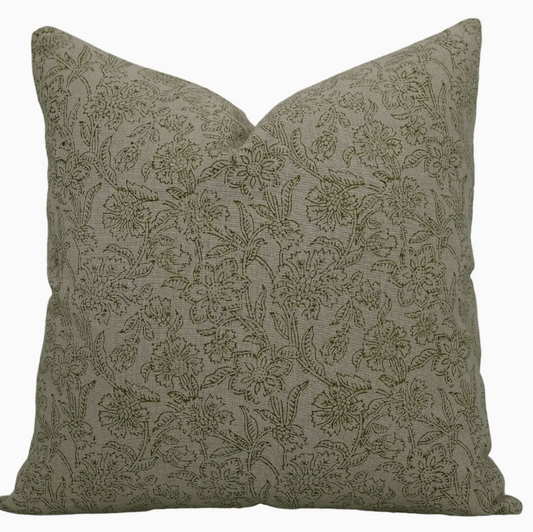 Blockprint Linen Lewis Pillow