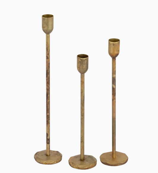 Old Brass Candlestick Holder