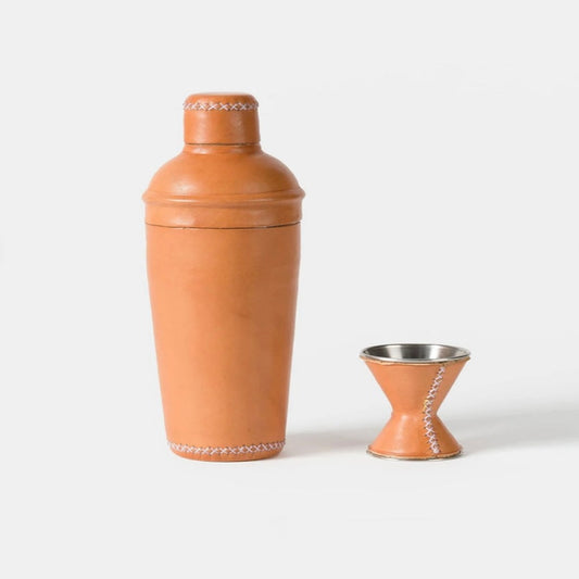 Leather Wrapped Cocktail Shaker