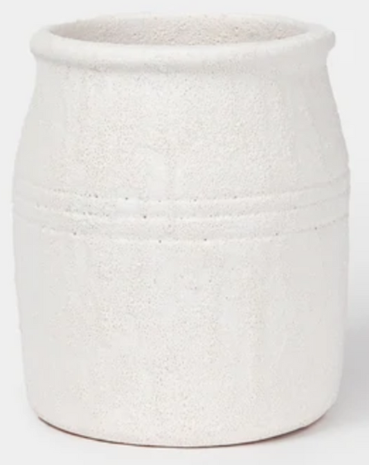 Terra Cotta White Vase