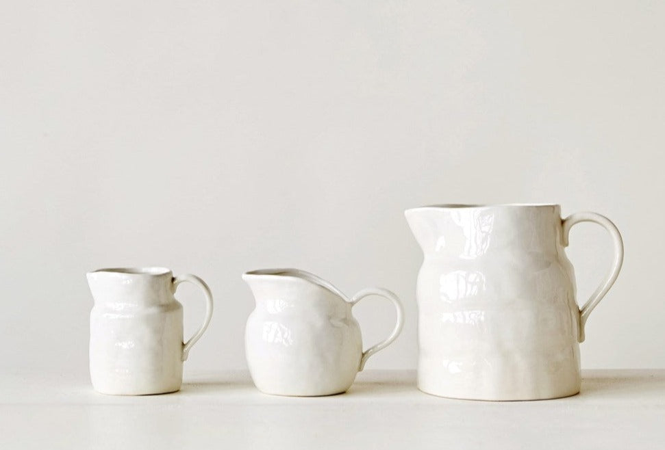 Vintage Inspired Stoneware Pitcher